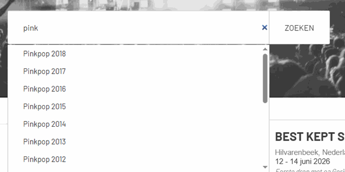 Animatie oude naar nieuwe zoekveld